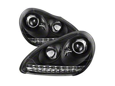 Spyder Auto Porsche Cayenne 03-06 Projector Xenon/HID Model- DRL LED Blk - 5080967