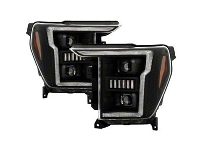 Spyder Auto Signature 20-21 Ford F150 Halogen Model Proj. Headlights - Black PRO-YD-FF15021HALSI-SEQ-BK - 5088710