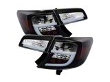 Light Bar LED Tail Lights Black (12-14 Toyota Camry)