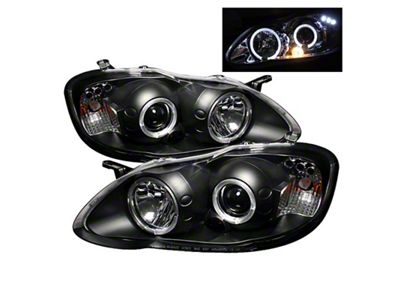 Spyder Auto Toyota Corolla 03-08 Projector Headlights LED Halo- LED Blk - 5011787
