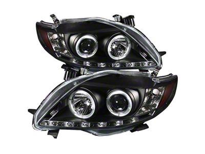 Spyder Auto Toyota Corolla 09-10 Projector Headlights LED Halo DRL Blk - 5032515