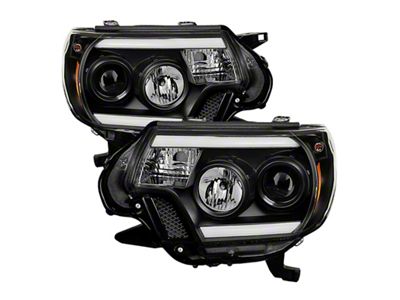 Spyder Auto Toyota Tacoma 12-15 Projector Headlights Light Bar DRL Black - 5081711