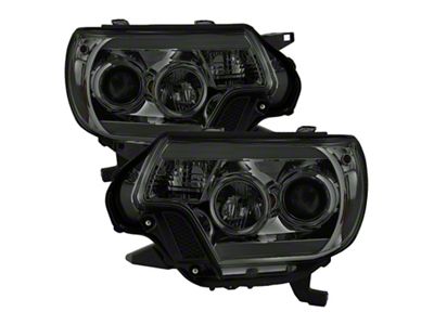 Spyder Auto Toyota Tacoma 12-16 Projector Headlights Light Bar DRL Smoke - 5081728