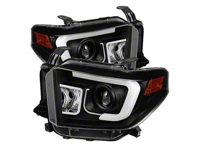 Spyder Auto Toyota Tundra 2014-2016 Projector Headlights Light Bar DRL Black - 5080158
