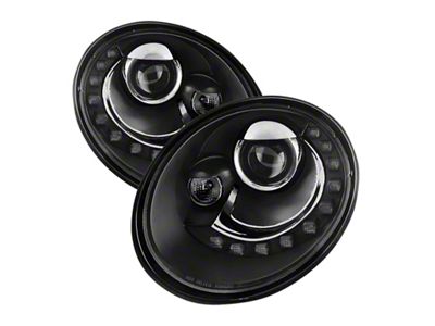 Spyder Auto Volkswagen Beetle 06-10 Projector Headlights DRL LED Black PRO-YD-VB06-DRL-BK - 5080929