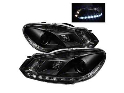 Spyder Auto Volkswagen Golf/GTI 10-13 Projector Headlights Halogen Model- DRL Blk - 5012111