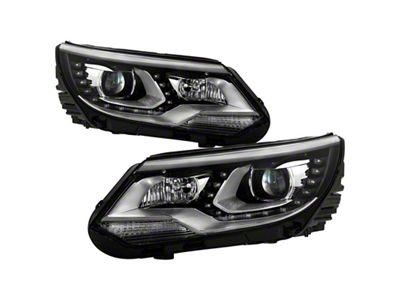 Spyder Auto VW Tiguan 12-17 LED/DRL Projector Headlights Chrome PRO-JH-VWT12-LED-C - 9948527