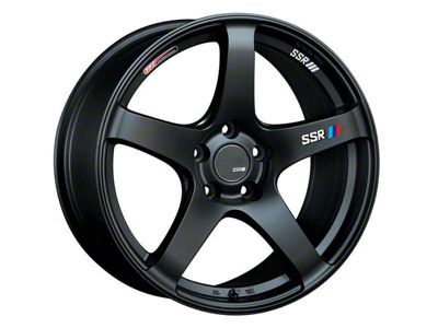 SSR GTV01 Flat Black Wheel; 18x8.5; 40mm Offset; 5x114.3mm Bolt Pattern; 73mm Hub Bore