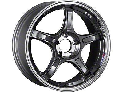 SSR GTX03 Black Graphite Wheel; 19x9.5; 38mm Offset; 5x114.3mm Bolt Pattern; 73mm Hub Bore (04-14 Impreza WRX STI, WRX STI Limited)