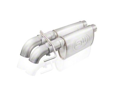 Stainless Works 2010-14 Ford Raptor 3in Exhaust Chambered Mufflers Dump - FTR13CBDP