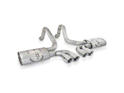 Stainless Works 1997-04 Corvette C5 3in Axleback Quad 3-1/2in Slash-Cut - VC53CBQUAD