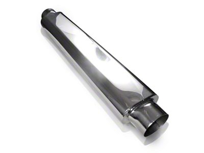 Stainless Works Smooth Oval Muffler - 24in Long 2 1/2in