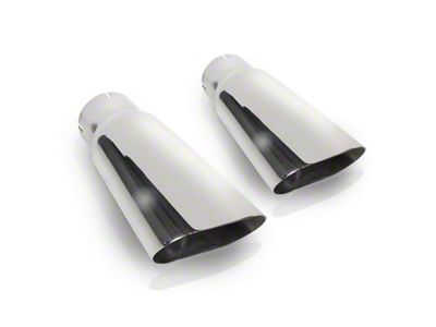 Stainless Works Flat Oval Exhaust Tips 2.5in Inlet priced per - 7090250