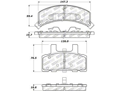 StopTech Sport Brake Pads w/Shims and Hardware - Front - 309.03690