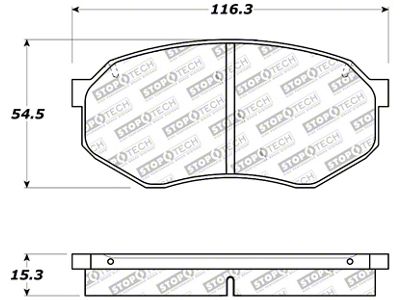 StopTech Sport Brake Pads w/Shims and Hardware - Rear - 309.03890