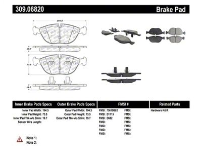 StopTech Performance Brake Pads - 309.06820