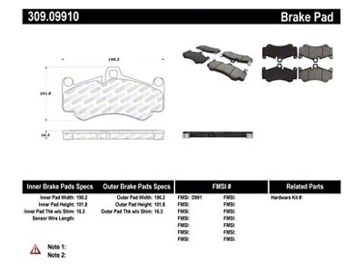 StopTech Performance Brake Pads - 309.09910