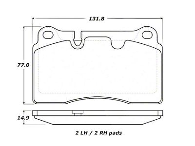StopTech Performance 14-17 Volkswagen Touareg Front Brake Pads - 309.11650