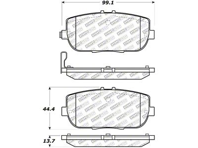 StopTech Street Select Brake Pads - Rear - 305.11800