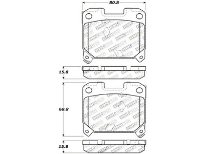 StopTech Street Touring 5/93-98 Toyota Supra Turbo Rear Brake Pads - 308.06300