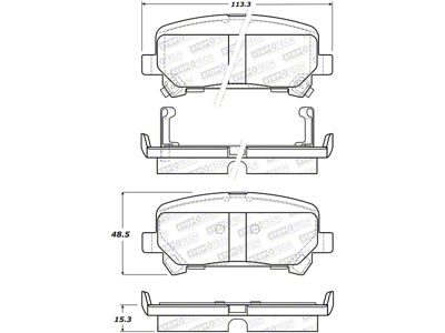 StopTech Street Brake Pads - Front - 308.18060