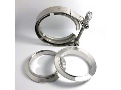 Stainless Bros 1.75in 304SS V-Band Assembly - 2 Flanges/1 Clamp - 603-04510-0002