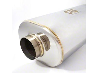 Stainless Bros 3.0in x 12.0in OAL SS304 Muffler - Polished - 616-07613-2100