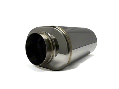 Stainless Bros 304 SS 4in x 17.0in OAL Oval Muffler - 616-10223-2100