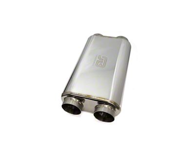Stainless Bros 3in x 17in OAL SS304 Thin Oval Muffler - 616-07623-2250