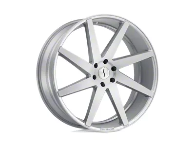 Status Brute Silver with Brushed Machined Face Wheel; 26x10; 15mm Offset