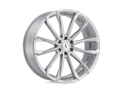 Status Mastadon Silver with Brushed Machined Face Wheel; 22x9.5; 15mm Offset