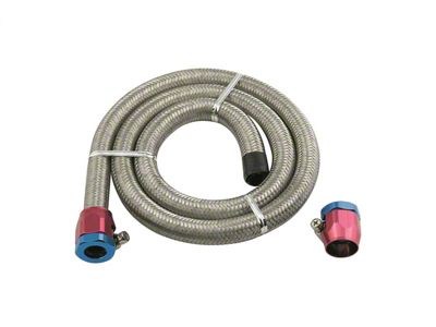 Mr. Gasket Steel Braided Fuel Line Kit; Tube ID 3/8 in.; 3 ft. Long; - 1526
