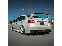 EOS Track Package Rear Gurney Flap Spoiler Extension; Primer Black (15-21 WRX STI)