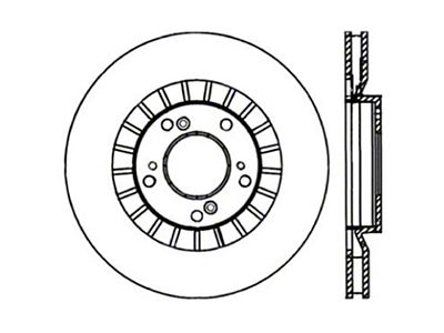 StopTech 00-09 Honda S2000 Front Drilled Left Rotor - 128.40048L