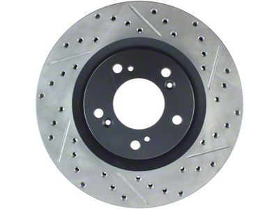 StopTech 00-09 S2000 Slotted & Drilled Left Front Rotor - 127.40048L