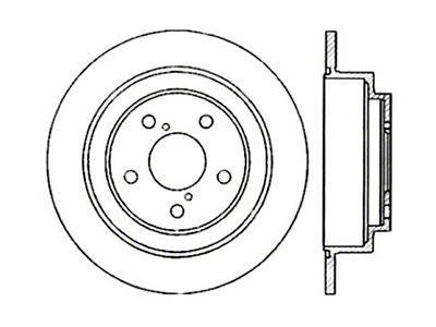 StopTech 02-05 Subaru Impreza WRX Rear Drilled Left Brake Rotor - 128.47011L