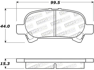 StopTech 02-06 Toyota Camry Street Performance Rear Brake Pads - 308.08280
