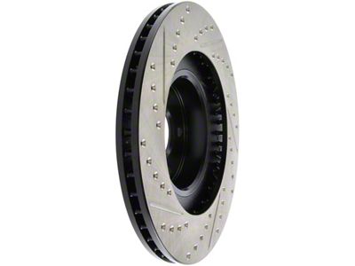 StopTech 02-10 Subaru WRX Slotted & Drilled Left Front Rotor - 127.47018L