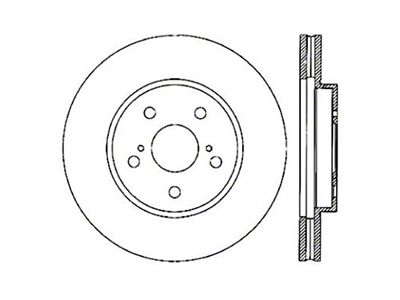 StopTech 02 Lexus ES250/300/330/350/06-12 IS250/300/350 Drilled Right Front Rotor - 128.44125R