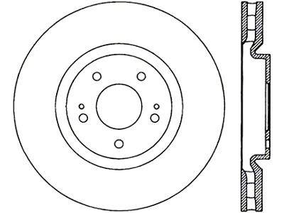 StopTech 03-06 Mitsubishi Evolution SportStop Cryo Slotted & Drilled Front - 127.46064CR
