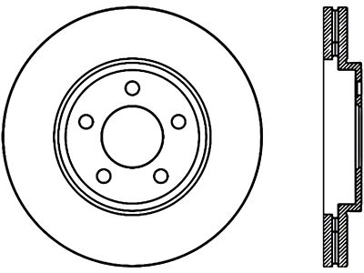 StopTech 03-11 Ford Crown Victoria Cryo Slotted Front Right Sport - 126.61072CSR
