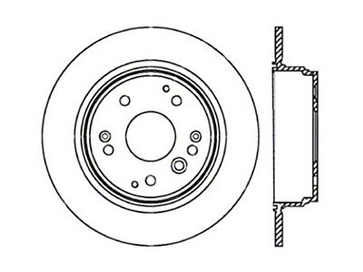 StopTech 04-08 Acura TL/TL-S Standard/Brembo Drilled Left Rear Rotor - 128.40061L
