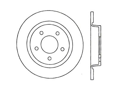 StopTech 04-10 Mazda3 Drilled Right Rear Rotor - 128.45067R