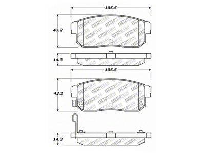 StopTech 04-11 Mazda RX-8 Street Select Rear Brake Pads - 305.10080