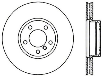 StopTech 04-12 Volkswagen Touareg Drilled Left Front Premium Brake Rotor - 128.33080L
