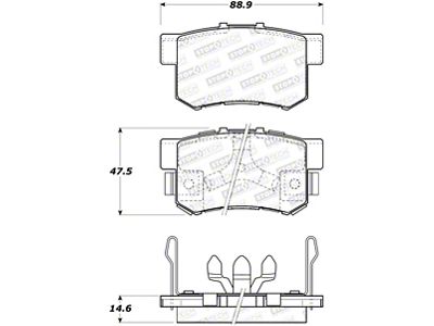 StopTech 05-16 Honda CR-V Street Rear Brake Pads - 308.10860