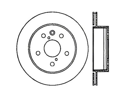 StopTech 06-09 Lexus IS350 / 07-11 GS350 2WD Drilled Right - 128.44141R