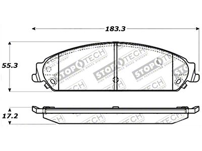 StopTech 06-10 Dodge Charger R/T Sport Performance Front Brake Pads - 309.10580