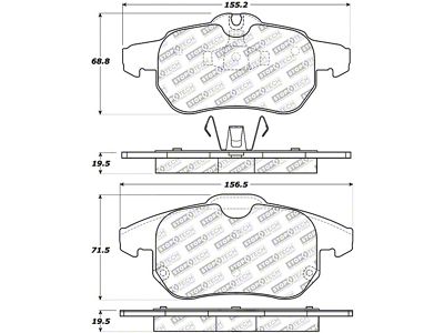 StopTech 06-11 Saab 9-3 Street Select Brake Pads w/Hardware - 305.09720