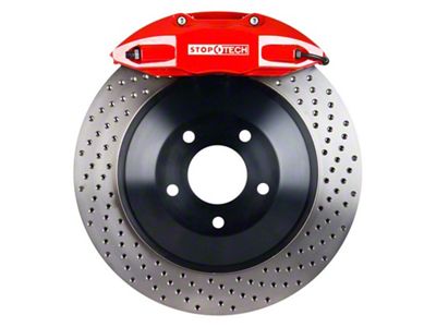 StopTech 06-12 VW GTI Front BBK w/Red ST-41 Calipers 328x25mm - 82.893.5N00.72